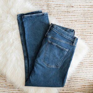 AGOLDE Wilder Jeans Women Sz 32 Blue Straight Leg Organic Cotton